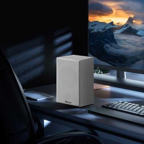 Altavoz pasivo Elimavi blanco hifi de estantería con caja de madera 6