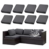 SUKAIKEQA Outdoor Cushion Covers Set,8PCS Waterproof Patio Furniture Couch Seat Slipcovers, Replacement for Sofa Sectional Chair(Cover，Only)