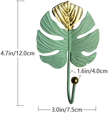 Cabilock Metal Creative Tropical Decorative Palm Leaf Design Wall Hooks Hangers Rack for Hat Home Car Key Towel Cloth Hook