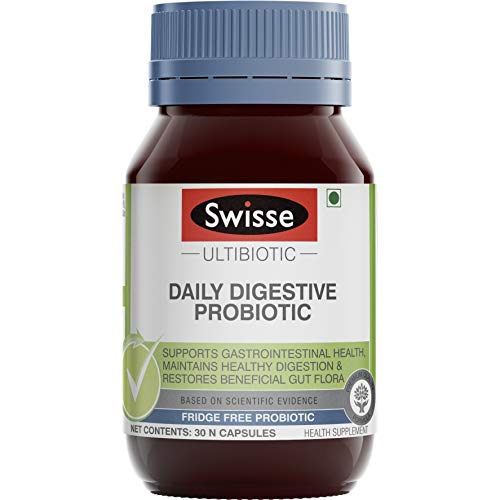 Swisse Ultibiotic Probiotic Supplement for Immunity and Digestive Health, Gut Health – 30 Tablets (Vegan Supplement) Swisse Ultibiotic Probiotic Supplement for Immunity and Digestive Health, Gut Health – 30 Tablets (Vegan Supplement)