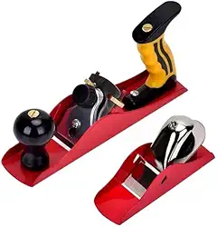 Kit Jogo De Plaina Manual Para Madeira Com Laminas Profissional 2 Peças