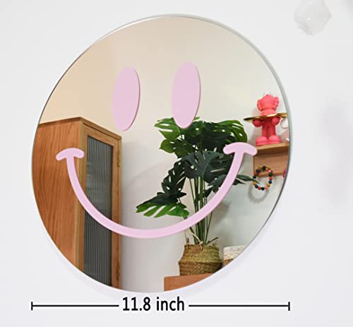 Joy Uinan Teen Girl Room Decor Preppy Room Decor For Teen Girls Pink Room Decor Aesthetic Bedroom Decor Aesthetic Preppy Wall Decor Smiley Acrylic Mirror #TOP2