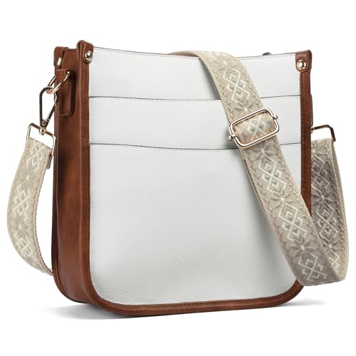 Sac Bandoulière Femme SENDEFN Multipoches avec Large Sangle Amovible Élégan
