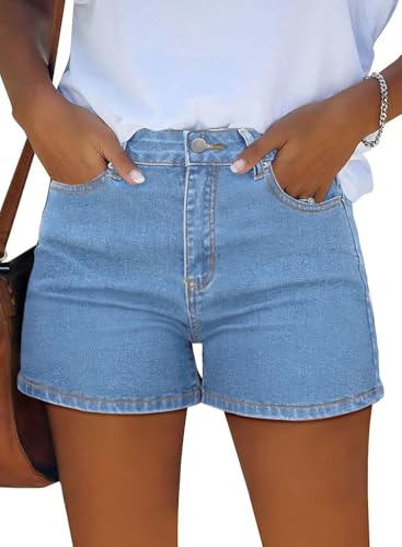 MixShe Shorts for Women Trendy Summer Mom Jean Going Out Jeans Dressy Jorts Y2K Light Blue Medium