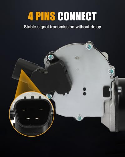Image of ROADFAR Front Windshield Wiper Motor Fit for Jeep for Commander 2006 2007 | For Jeep For Commander 2006 2007|For Jeep For Grand Cherokee 2005-2007|Replace 5183007AA|55156851AB|55156851AC|4 Pins