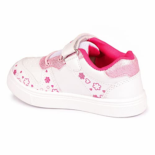 Image of Myau Girls' White Sparkly Printed Shoes - Stylish and Comfortable Footwear for Your Little Princess
