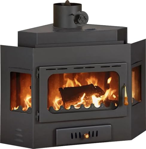 Insert de cheminée Prity A 14,2 kW | Insert de poêle à bois A+ | Tuyau de fumée Ø 200 mm | Grand foyer | Haut rendement