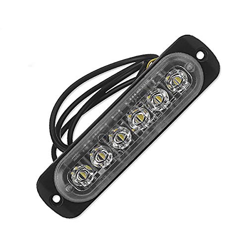 JANZU 12V-24V 6Led Luz De Emergencia Vehiculo De Emergencia Advertencia del Vehiculo Estroboscopico Intermitente Azul