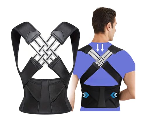 Back Brace, Posture Corrector for Women and Men, Back Support Straightener, Upper Back Brace Posture Trainer for Body Correction and Neck and Shoulder, Relieves pain, Straightens (Large)