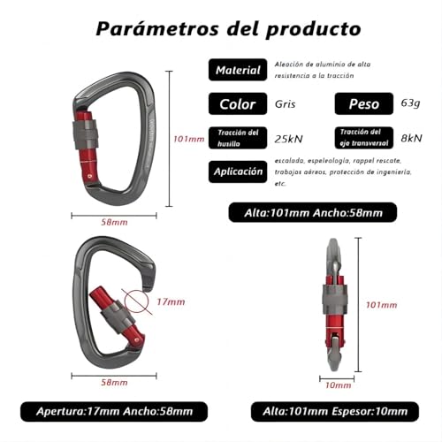 El Mejor Listado de Mosquetones de esta semana. 26 Mosquetones marca T-FOUR (2)