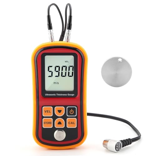 Medidor De Espesor Ultrasónico GM100, Acero Monitor De Prueba Digital Probador De Espesor, Herramienta De Medidor De Espesor Digital De Acero Con Pantalla LCD, Calibración Automática De 5 MHz Medidor