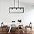 XISLTHOTSL Black Kitchen Island Lighting, Modern Linear Cage Retangular Chandelier, 3 Lights Industrial Metal Hanging Light Fixture for Farmhouse Kitchen Dining Room Bar Foyer