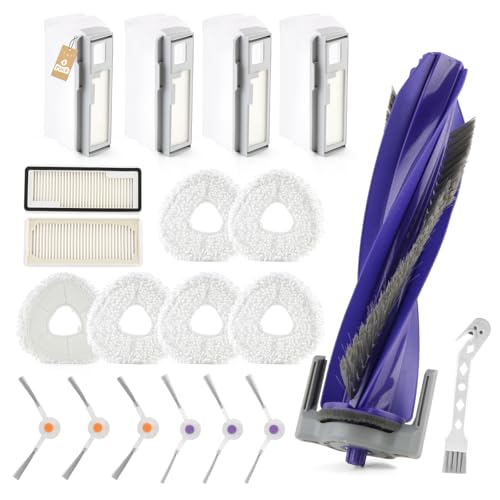 Für Narwal Freo X Ultra Zubehör mit 1 Hauptbürste 6 Seitenbürsten 4 Staubbeutel 6 Wischpads 2 Hepa Filters 1 Reinigung Bürste Staubsauger Ersatzteile Teile