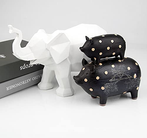 Abeesea Large White Elephant Sculpture Statue Collectible Figurines With Trunk Up Wealth Lucky Elephant Figurine, Perfect For Home Decor Gift, White_Large #TOP4