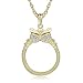 Produktbild LAIGUI Sehhilfe Mini Anhänger Halskette 2.5X HD Objektiv for Buch lesen, Schmuck Identifizierung, Geschenk, DIY Handwerk Gravur und Reparatur, 4.21 * 4.21cm (Color : Gold)