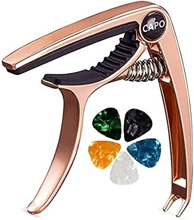 DEVICE OF URBAN INFOTECH Alloy 6 strings Guitar Capos With Bridge Pin Remover Universal guitar capo for Acoustic Guitar, Electric Guitar, classical guitar, Ukulele (multicolor)