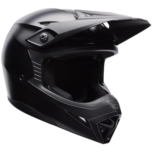 BELL MX-10 MIPS - Casco de motocross sólido negro mate, certificado ECE 22.06, casco de cross con MIPS, peso ligero y sistema de ventilación para Enduro, Downhill & Offroad
