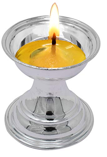 PRD CARATCAFE Sterling Silver Diya/Deepak for Pooja Diwali Puja Dhanters Mandir Traditional Indian Pooja Puja Oil Lamp. Deepawali Decoration Gift Items (20 Grams Approx)
