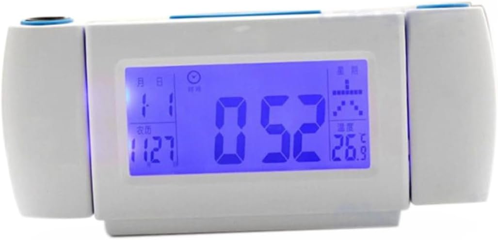 Sound Control Digital Alarm Clock Display Boys and Girls Wake-up Clock Voice Activated Projection Date Temperature