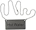 New Star Foodservice 27501 Stainless Steel Chain Sign, "Hot Water", 3-1/2-Inch by 1-1/2-Inch, Set of 2