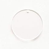 100 Pieces 2'' Diameter Clear Transparent Acrylic Keychain Blanks Discs Circles Hole Precut with Protective Paper 1/8