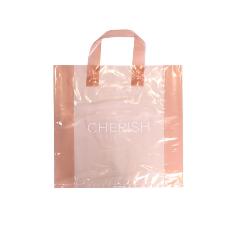 28-44CM 1-4PCS Bolsas de Regalo Transparentes con Asas Bolsas de Compras Reutilizables Bolsas de Papel de Regalo de PVC Bolsa de Mano para Fiesta Cumpleaños Boda