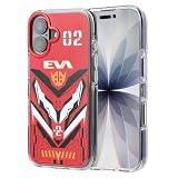 TREASURE CASE for iPhone 17 Phone Case, Evangelion EVA Unit-02 Inspired Dynamic Mecha Design, Hard Back & Soft TPU Frame Shockproof Protective, Red, 6.3'