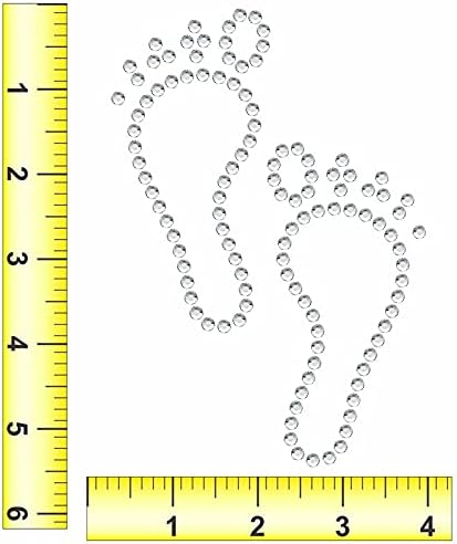 Rhinestone Genie Footprints Magnetic Rhinestone Template, Black