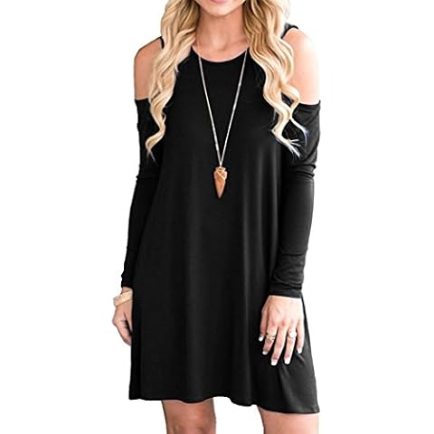 PCEAIIH Women's Cold Shoulder Tunic Dress Cover