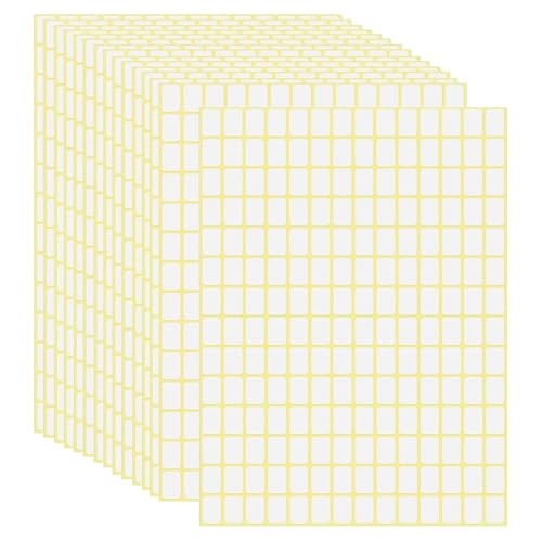 Horyue 2940 Pcs Small Sticky Labels 9x13mm Blank White Price Stickers Self-Adhesive Writable Tags for Retail Home Organisation and Office Filing