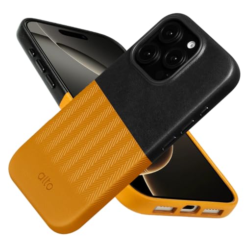 Coque cuir iPhone 2024 alto CLOP fini les rayures sur l'écran de 6.3 pouces
