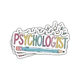 3Pcs School Psychologist Sticker Funny Professionals Pencil Gift for Teachers Counselors School Psychologist Stickers Mental Health Awareness Car Decal for Laptop Bottle Notebook Toolbox Hard Hat 3'