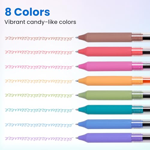 Set de bolígrafos gel WRITECH 0.5mm multicolor y negro miniatura 7