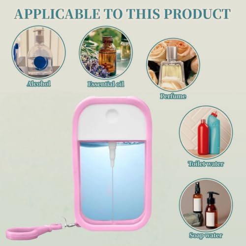 Zpeiran Lot de 4 Flacons Spray Vides Réutilisables 50ml,Vaporisateurs Portables avec Crochet pour Parfum,pour Les Mains,Huiles Essentielles et Cosmétiques Voyage,Flacon Spray Vide Rechargeable – vue 7