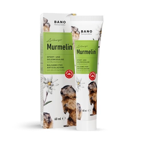 BANO Murmelin Murmeltiersalbe 60 ml | Original Sport- und Gelenksalbe mit Murmeltieröl, Arnika & Menthol | wohltuend bei Verspannungen & nach Sport | Made in Austria