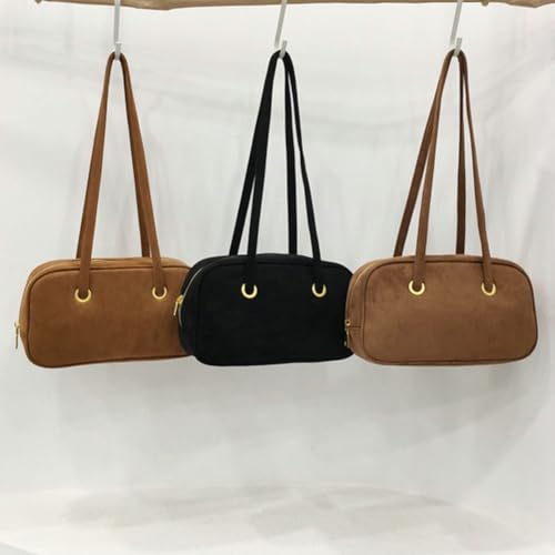 Women’s Cute Cat Suede Shoulder Bag Fall Winter Small Square Handbag Retro Armpit Bag Trendy Hobo Satchel Tote Bags2