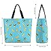 MZERSE Women's Fashion Travel Tote Bag, Large Capacity Lightweight Reusable Grocery Shoulder Bag Cute Banana for Beach Shopping Work