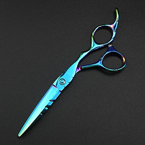 Ciseaux de coupe de cheveux professionnels 6 pouces en acier 440c vert