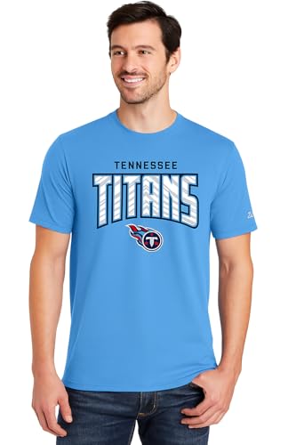 Zubaz NFL Men's Hail Mary Team Color Short Sleeve T-Shirt, Tennessee Titans, Large