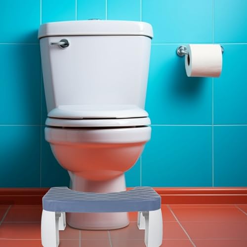 Tabouret de toilette ergonomique et stable avec plastique antidérapant
