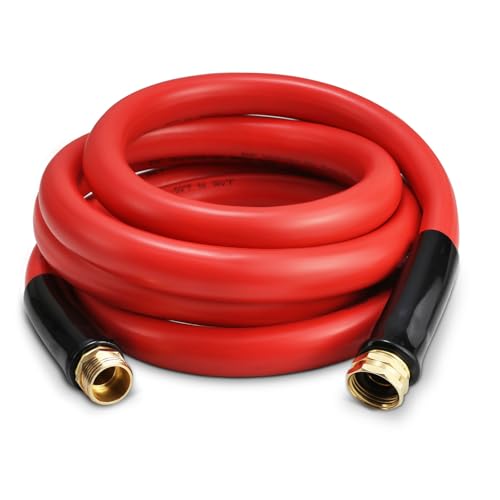 BLENDLITE Garden Hose 10 ft x 3/4 Hot/Cold Heavy Duty Water Hose -50F to 190F Burst 600Psi Flexible Upgraded Rubber Hoses 3/4 Solid Fittings for All-weather Outdoor Lawn & Garden