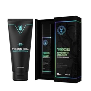 The Beard Struggle Viking Sea Mineral Beard Mask & Beard Growth Serum Bundle Promotes Beard Health & Increases Hair Follicle – Keeps Beard Smooth & Shiny