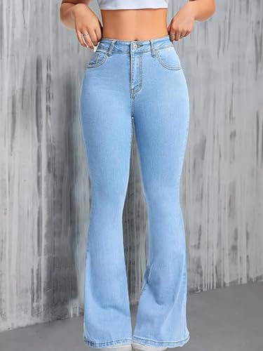 Image of ADBUCKS Women's Wide Leg Fit High Rise Jeans II Bootcut Jeans II