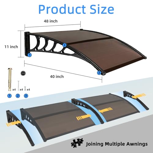 40"x48" Window Awning Door Canopy for Patio by zenicham - Used condition - Image 5