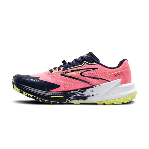 Brooks Brooks Women's Catamount 3 Trail Running Shoe - Pink/Peacoat/Sunny Lime - 5 Medium