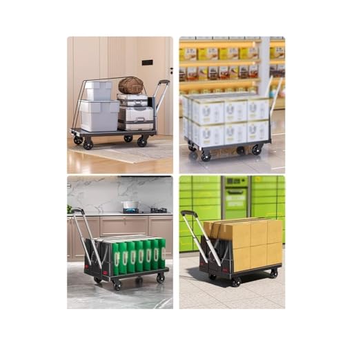 Carretilla plegable portátil con ruedas, verde, pequeña miniatura 7