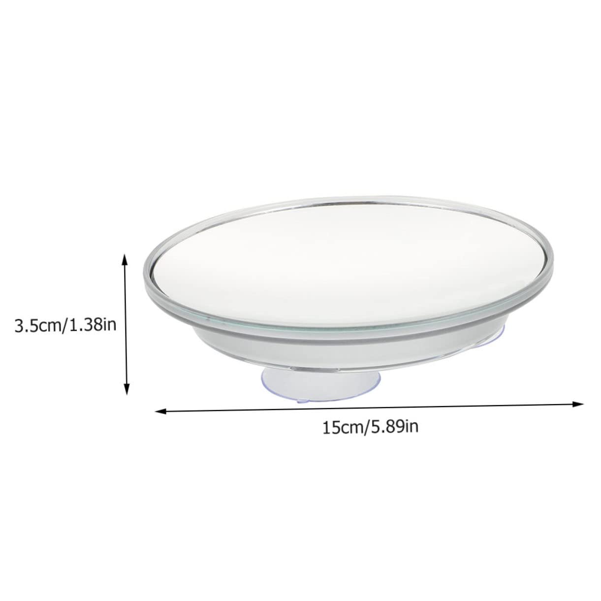 Miroir à Ventouse Grossissant X20, Lot de 2, Blanc