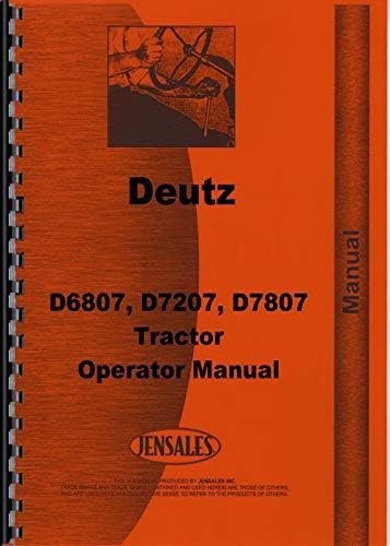 Deutz Allis D6807 Tractor Operators Manual