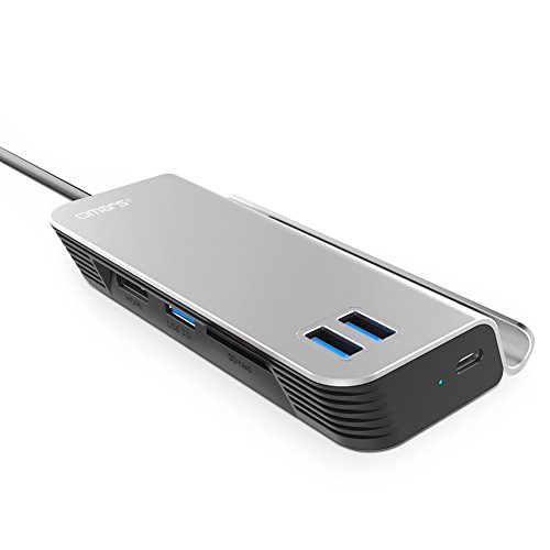 Omars USB C Hub 6 in 1 HDMI 4K Adapter, 3 USB 3.0