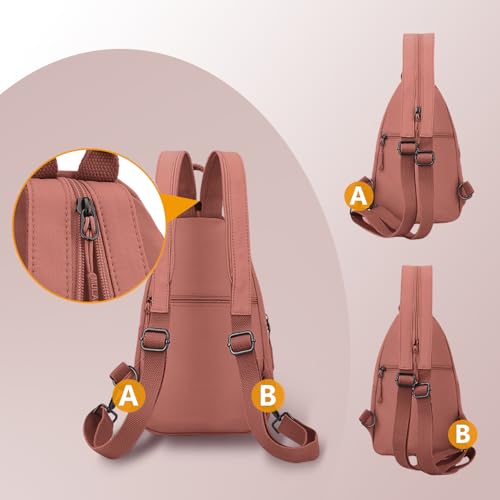 Crossbody Bag for Women, Multi-Pocket Waterproof Shoulder Carry Bag, Sling Bag Backpack for Travel/Outdoor/Hiking/Daily Use4